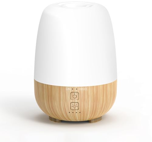 SEEDSEEL 150 ml kabelloser Diffusor für ätherische Öle, eingebauter 6000 mAh Akku, 7 Stunden Laufzeit, 7 LED-Farbwechsel-Lichter, tragbarer Aromatherapie-Diffusor für Zuhause, Büro, Outdoor