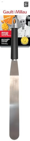 GAULT&MILLAU - Spatule Coudée - Précision et contrôle pour vos glaçages - Ergonomique et flexible - Lot de 1, La Collection Inox Brossé