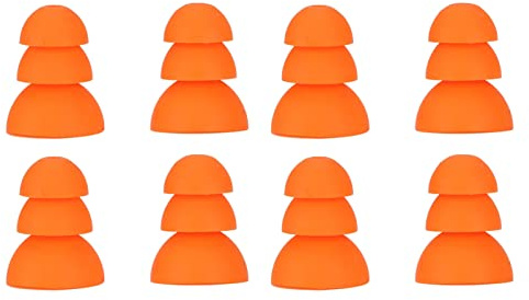 Ear Tips Universal Fit, Memory Foam Noise Isolating Earbud Tips, Triple Layer Silicone for Comfort, 8 Pack Assorted Sizes, Soft Durable for Long Wear, Compatible 2.0-3.5mm Nozzle