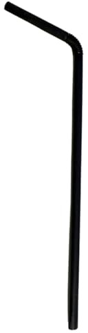 Sugarcane Straws, Flexible Black Drinking Straws for Smoothies, Milkshakes, Juice, Parties, Kids, Travel, Home, Bars, Events (Pack of 100)