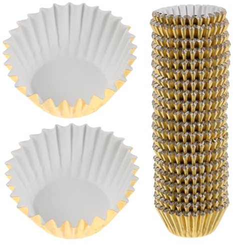 Gatuida 500pezzi Pirottini Stagnola Per Cupcake Da Forno Teglie Per Mini Plumcake Pirottini Resistenti Al Grasso Adatti Per Torte e Muffin Per Uso in Panetteria e Casa