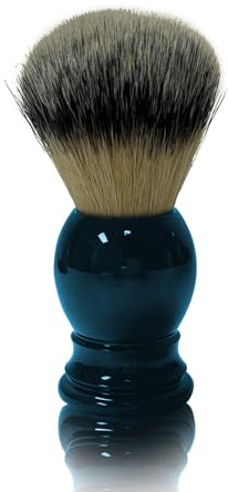 Shaving Brush for Men Echolly– Nylon Bristles Deep Blue Plastic Handle Shave Brush – Professional Shaving Tool for Lathering & Skin Preparation – Durable & Ergonomic Design (Blue Wave)