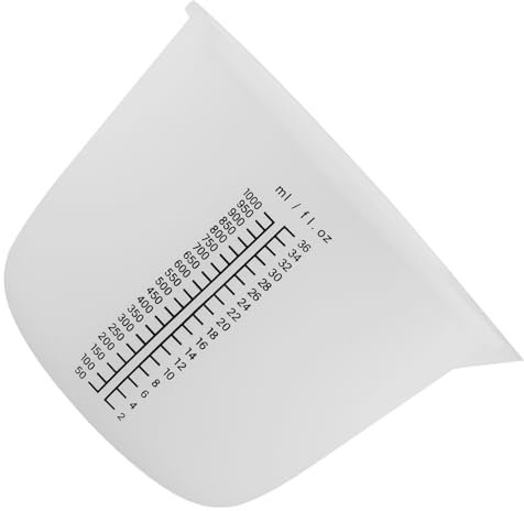 Artibetter Grande Silicone Measuring Cup 1000ml Bianco per Miscelare