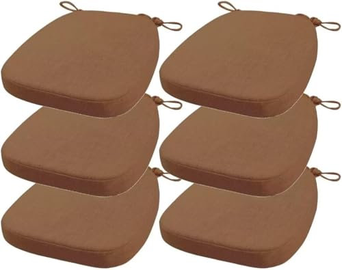 Set of 4/6 Soft Non-Slip Dining Chair Cushions, 43x40cm/40x38cm/43x42cm, Machine Washable Covers, Comfortable Upholstered Seat Pads for Kitchen & Dining Room