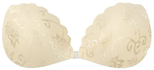 Generisch Milchauffang Coquille d'allaitement Push Up Soutien-gorge invisible Soutien-gorge auto-adhésif 2 hors pays, kaki, E