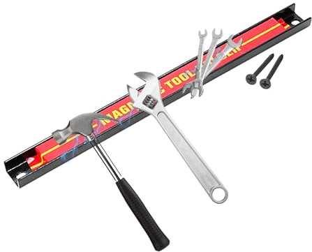 Tira magnética para herramientas, barra magnética para herramientas | Estante portaherramientas de gran capacidad | Barra de de metal para taller, hogar, organizador de