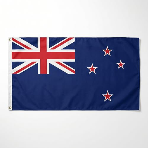 Flaggenfritze®Neuseeland Flagge 60 x 90 cm, handliche neuseeländische Fahne mit 2 Metallösen für Fanmomente, Balkon und Partydeko + Gratis Sticker