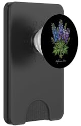 Delphinium pianta illustrazione Delphinium elatum PopSockets PopWallet per MagSafe