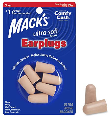 Mack's Ultra Ear Plugs (3 Pair) - Beige