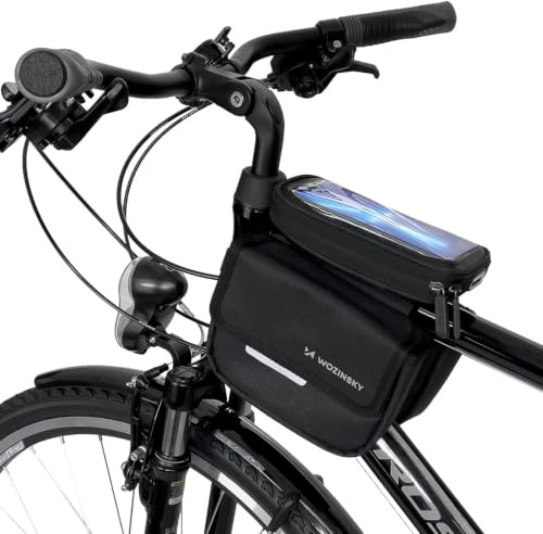 WOZINSKY Cykelväska ramväska vattentät väska för cykel, mountainbike, ebike, MTB, vägcykel cykelväska cykelväska ram 1,5 l