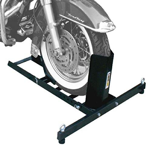 MaxxHaul 70271 Adjustable Motorcycle Wheel Chock Stand Heavy Duty 1800lb Weight Capacity,Black
