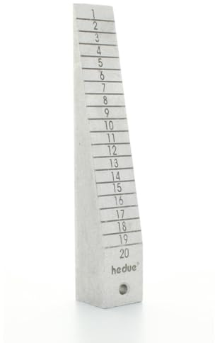 hedue® Gap Gauge – Taper Gauge & Measuring Wedge for Gap Width Measurement, 1–20 mm Aluminium Feeler Gauge with 1 mm Scale
