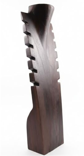 Coco Papaya - Expositor de collar con muescas de madera maciza, color chocolate 50 cm