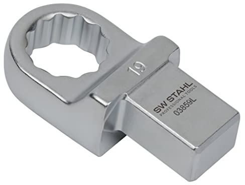 SW-Stahl 03859L Einsteck-Ringschlüssel 19 mm I Einsteckvierkant 14 x 18 mm I Einsteckringschlüssel SW 19mm