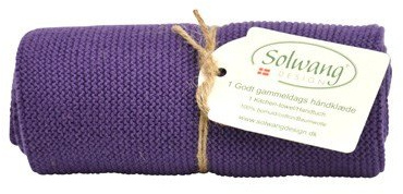 Solwang Handtuch H62 gestrickt in Dunkellila Violett