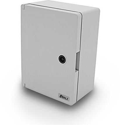 ARLI Schaltschrank IP65 Industriegehäuse 250 x 350 x 150 mm verzinkter Montageplatte Verriegelung Tür mit umlaufender Dichtung Gehäuse Leergehäuse ABS Kunststoff Solar leer Schrank 25 x 35 x 15 cm