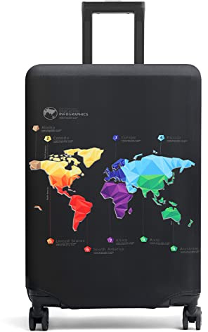 Youth Union Kofferhülle Elastisch Kofferhülle Bambus Kohlefaser 18-32 Zoll Kofferschutzhülle Gepäck Cover Reisekoffer Hülle Kofferschutz Luggage Cover Gepäc (Farbe 6, L)