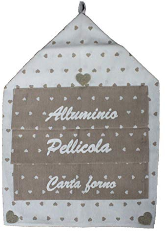 Russo Tessuti Porta Rotolo Cucina Varie Fantasie e Colori Alluminio Pellicola Carta Forno-Variante 1