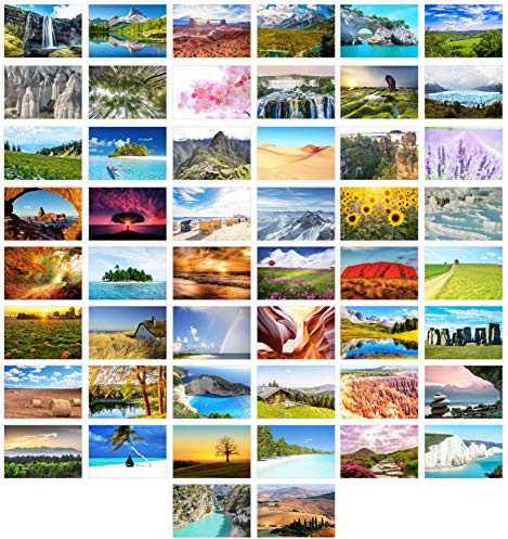 Edition Seidel Set of 50 Premium Postcards, Landscapes, Nature, Sea, Mountains, Forests, Valleys (20350)