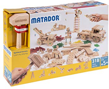 Matador 11318 E318 Baukasten, ab 5 Jahren, holzfarben, bunt