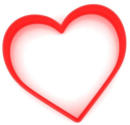 Heart Shaped Cookie Cutter | Plastic Cutter for Baking, Fondant, Clay, Pastry, Icing, Jewellery (8CM)