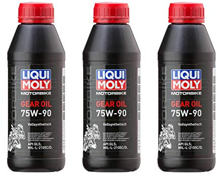 3x Original Liqui Moly 500ml Motorbike Gear Oil Motorrad Getriebeöl 75W-90 1516