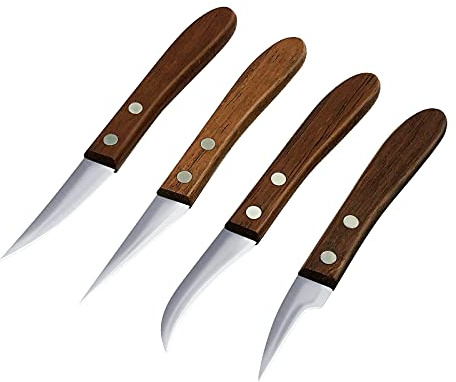 HTIAM 4 Pieces Kitchen Tool Vegetable DIY Carving Knives Professional Chef Knife Sharp Well Food Fruit Paring Knife