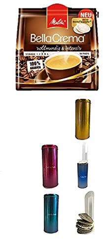 3x Kaffeepaddose - Kaffeedose für Kaffeepads - Aufbewahrungsbehälter für Kaffeepads - Dekodose