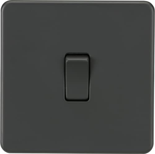 Knightsbridge SF2000 Screwless 10AX 1G 2-Way Light Switch - Anthracite