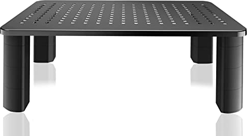 Pholiten supporto per monitor, alzata per schermo regolabili a 4 altezza, supporti per monitor alzata per PC/Monitor/Laptop/Stampante, salva spazio, Monitor MAX. 20 kg MST008