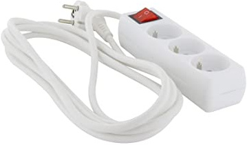 Bloc multiprise 3x16A + Interrupteur - 1.5 ou 3m - Blanc - Chacon (3m)