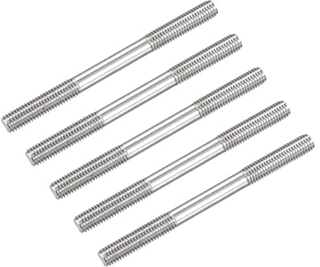 METALLIXITY 5Stk Beidseitige Stiftschraube M8 304 Edelstahl Stabschraube | 90mm, für Haushalt