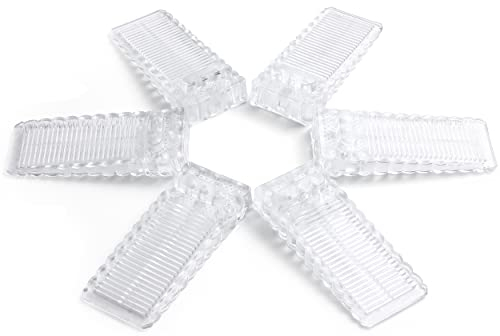 DasWas 6x Fermaporta Antiscivolo, Impilabile per Tutti Piani + Porte, Ferma Porta Silicone per Cucina Ufficio Cantina, Trasparente