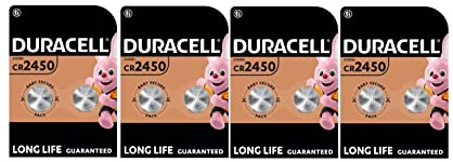 8 x Duracell CR 2450 Lithium (4 Blister mit je 2 Batterien) 8 Batterien