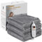 PKBD Electric Blanket Throw,190x130CM Heated Blanket with 9 Heat Settings and Up-to-9-Hours Auto-Off Timer,Machine Washable,Fast Heating For Home & Office Use,Grey