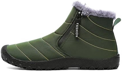 Generico Scarpe Neve Donna Impermeabili Caloroso | Stivali Texani Donna Eleganti Scarponi Peluche Stringate Snow Boots da Camminata Walking Stivali da Neve Donna Antivento All'aperto