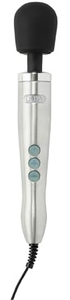 Doxy Die Cast Vibrator Magic Wand: Leistungsstarker Netzbetriebener Massagestab für Frauen Sex mit Zauberstab-Vibration für Frauen - Silber