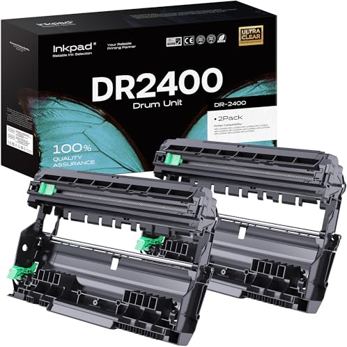 iNKPAD DR2400 Tamburo (Solo unità tamburo) per Brother DR-2400 per Brother DCP-L2530DW L2510D L2537DN L2550DN HL-L2350DW L2310D L2357DW L2370DN L2375DW MFC-L2710DW L2710DN L2730DN L27550DW (2 Pack)