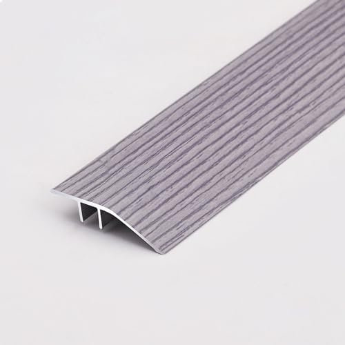 SnamicE Türübergangsleiste für Rollstühle, Schwellenreduzierer aus Metall mit Holzmaserung für Teppich zu Zement/Holzboden zu Fliesen/unebene Böden, 25 31 36 45 59 65, Brei,B-W 42MM - 59in/149.9cm