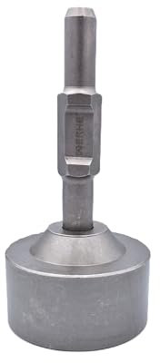 WERHE® battipalo HEX30 per martellare tubi in acciaio inox Ø105mm 120x250mm per martello demolitore - battipalo, battipalo per recinzioni