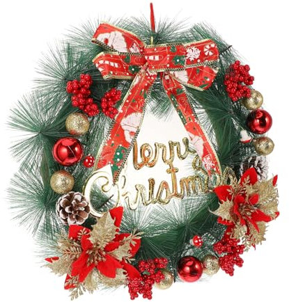 MAGICLULU Weihnachts-deko-Kranz Aus Hochwertigem Material Als Partygirlande Und Hängende Weihnachtsgirlande Geeignet Für Verschiedene Anlässe