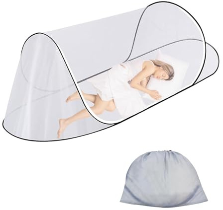 Foldable Mosquito Nets, Pop Up Mosquito Net Tent with Zipper for Baby Adults, Portable Mosquito Net with Bottom for Travel and Camping, Easy And Fast Installation