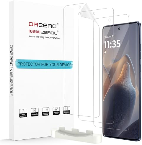 NEWZEROL 3 ​​Pezzi Pellicola Compatibile per Motorola Edge 60 Fusion 5G, [con Ausilio per l'installazione] [Alta risoluzione] [Copertura Massima] [Nessuna Bolle] Pellicola Protettiva EPU 3D Morbida