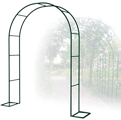 Robuster Gartenbogen aus Metall für verschiedene Kletterpflanzen grün Outdoor Laube Rankhilfe für Rosentraube und mehr 80 x 200 cm