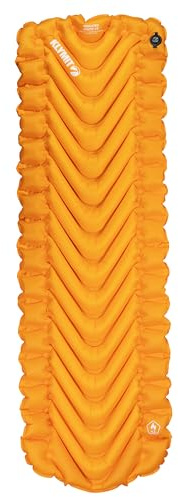Klymit Isolierte statische V2 aufblasbare Isomatte | verbesserter Komfort | tragbar, Ultraleicht, einfach aufzublasen, faltbares Luftbett für Camping, Rucksackreisen & Wandern – Safran
