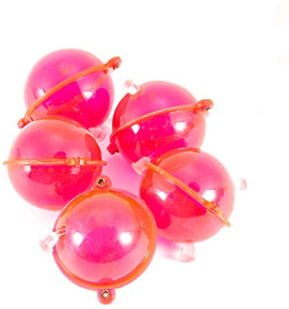 HGZHNAT 5 Stück/Set Schwimmer Angeln Wasserkugel Angeln, Angelschwimmer ABS Kunststoffkugeln, Fischerei Schwimmer, Outdoor Zubehör Blau Rot 25/32/40/47mm