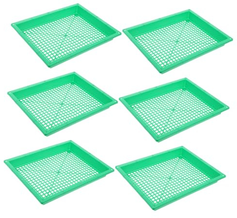 HANABASS 6 Pezzi Vassoio Germinazione Piante in Plastica Semenzaio Multicavità Leggero e Durevole per Piantine per Orticoltura e Giardinaggio Urbano