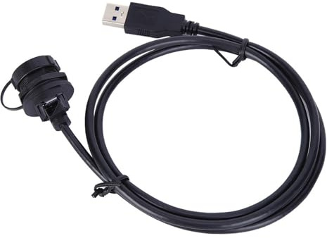 Xiuganpo Wasserdichter USB-Stecker, Weiblich, Männlich, Flammhemmender Panel-Mount-Adapter für Festplatten