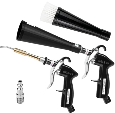 Pistola di soffiaggio a secco, pistola ad aria compressa, pistola per la pulizia degli interni con effetto vortice, pistola ad alta pressione in lega di alluminio, per sedili, cerchioni, moto, può
