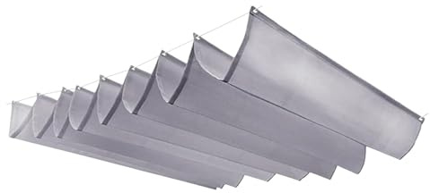 Copertura retrattile per pergola, tessuto di ricambio resistente ai raggi UV, per esterni, patio, telaio in legno, protezione solare per terrazza da giardino (1 x 4 m, grigio)